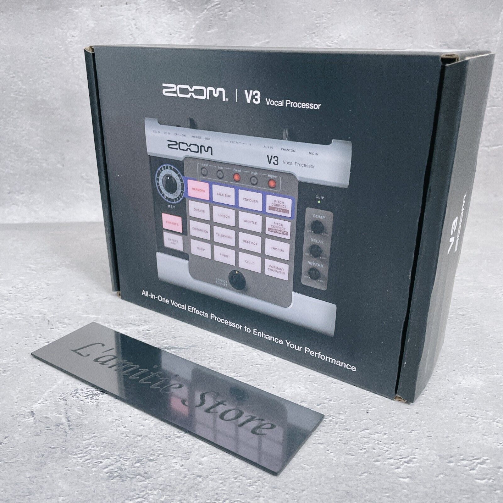 Zoom V3 Vocal Processor Effects Pedal AC Adapter Tabletop Silver JP V 3 New Zoom V3 Vocal Processor Effects Pedal AC Adapter Tabletop Silver JP V 3 New