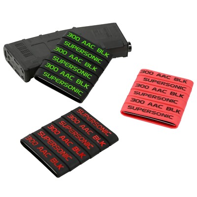 Aolamegs 300 Acc BLK Supersonic Magazine Marking Bands 6 Pack Black-Red