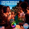 MASINGO Karaoke Machine for Kids and Adults with 2 Wireless Bluetooth Microphones, Portable 3D Sound Speaker with Colorful LED Lights, Supports TF Card/USB, AUX in, FM, TWS for Home Party, Cantando C2