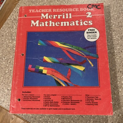 Vintage Teacher s Resource Book - 1987 Merrill  Mathematics Grade 2 Rare Find