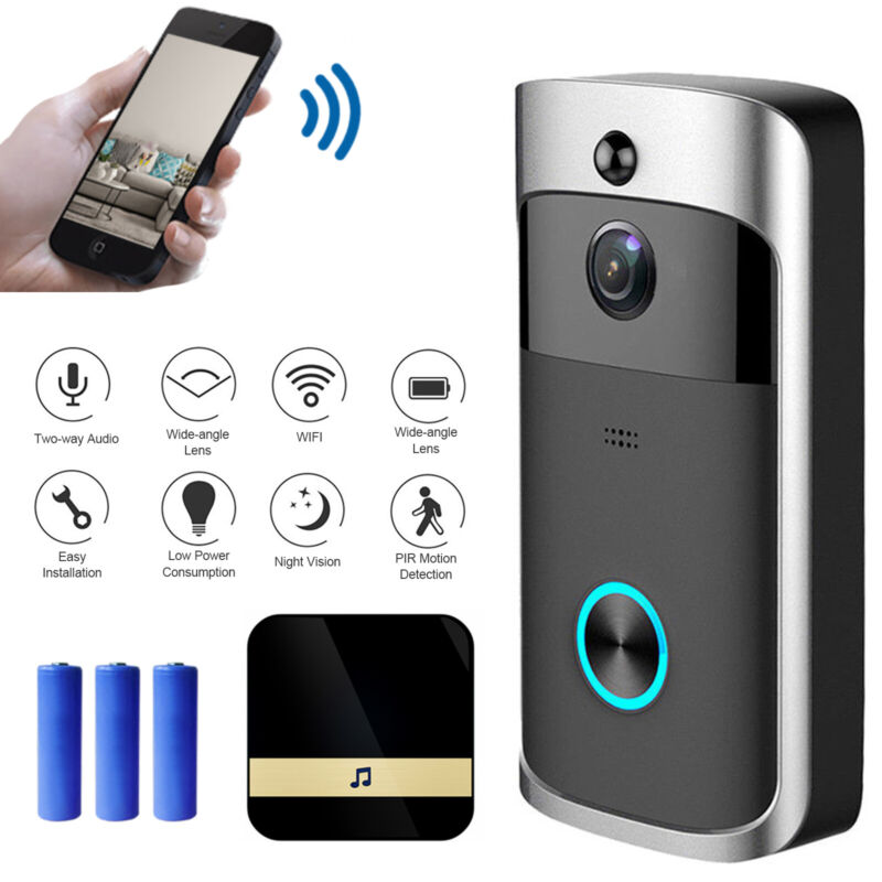 Smart Wireless WiFi Doorbell Camera Chime Phone Door Ring Intercom Security Bell