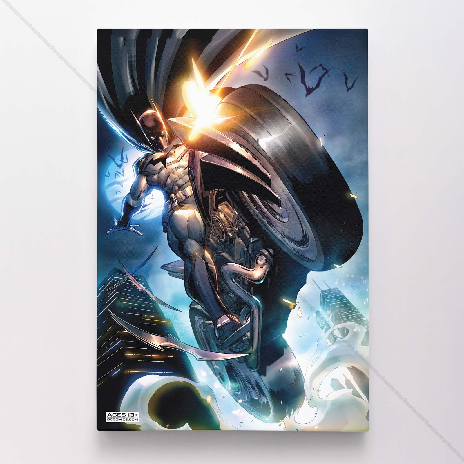 Batman Poster Canvas Dark Knight Comic Book Cover Art DC Print #12003