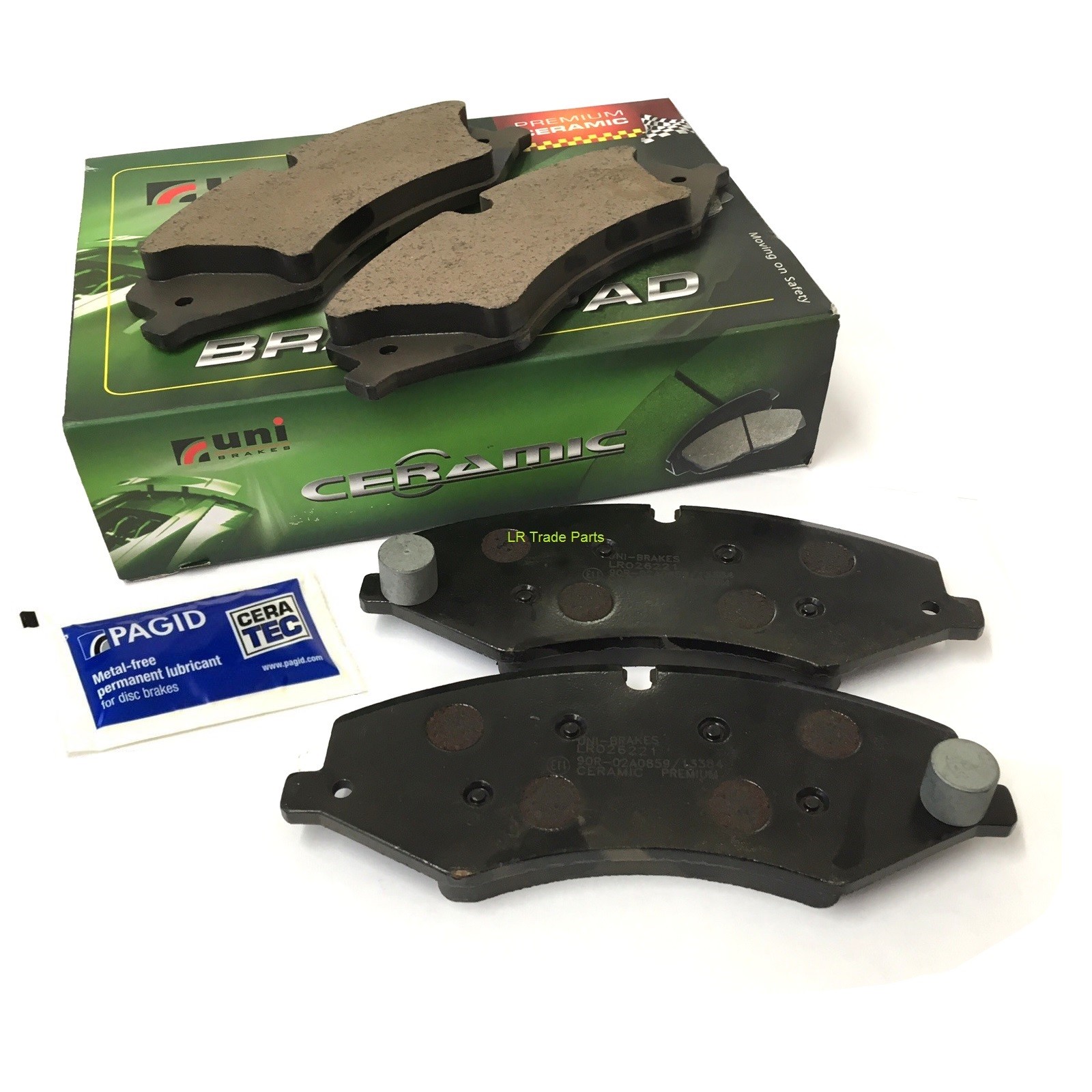 LAND ROVER DISCOVERY 4 3.0 TDV6 NEW FRONT BRAKE PADS, PAD SET & PASTE