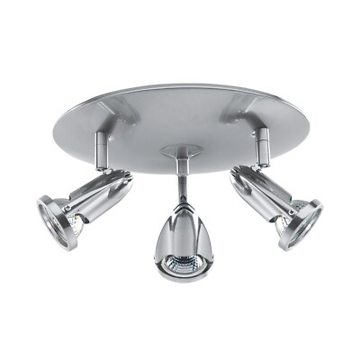 Access Lighting Cobra 3 Light Flush Mount, Brushed Steel - 52103LEDDLP-BS