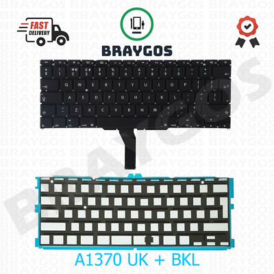 For Apple Macbook Air 11'' A1370 A1465 2011-2015 UK Laptop Keyboard & Backlight