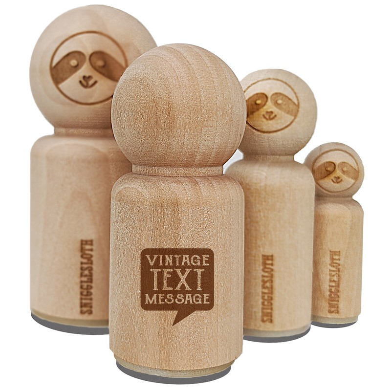 Fun Mail Vintage Text Message Letter Penpal Rubber Stamp for