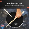 Practice Drum Pad, Drum Practice Pad, Silent Practice Pad for Drumming with Different Playing Surface with 1 Pairs Drum Sticks (Style 2)