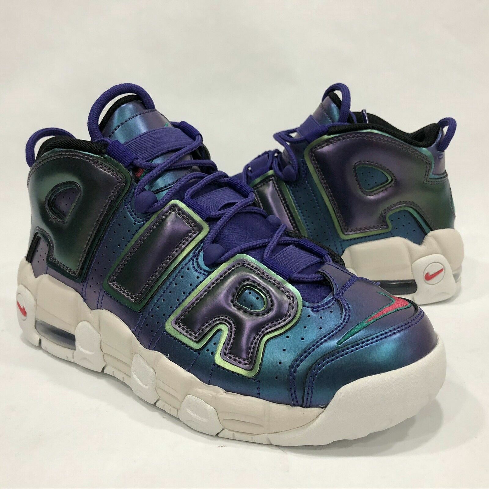 nike uptempo iridescent purple