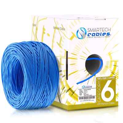 CAT6 Plenum Cable 656ft to 956ft Bulk Ethernet Cable CMP 550Mhz 23AWG Wire