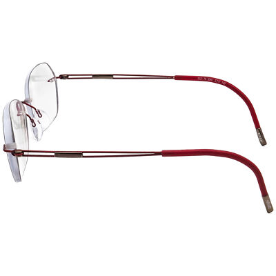 Silhouette Eyeglasses 5521 70 3040 Titan Red Rimless Frame Austria 53[]17 140