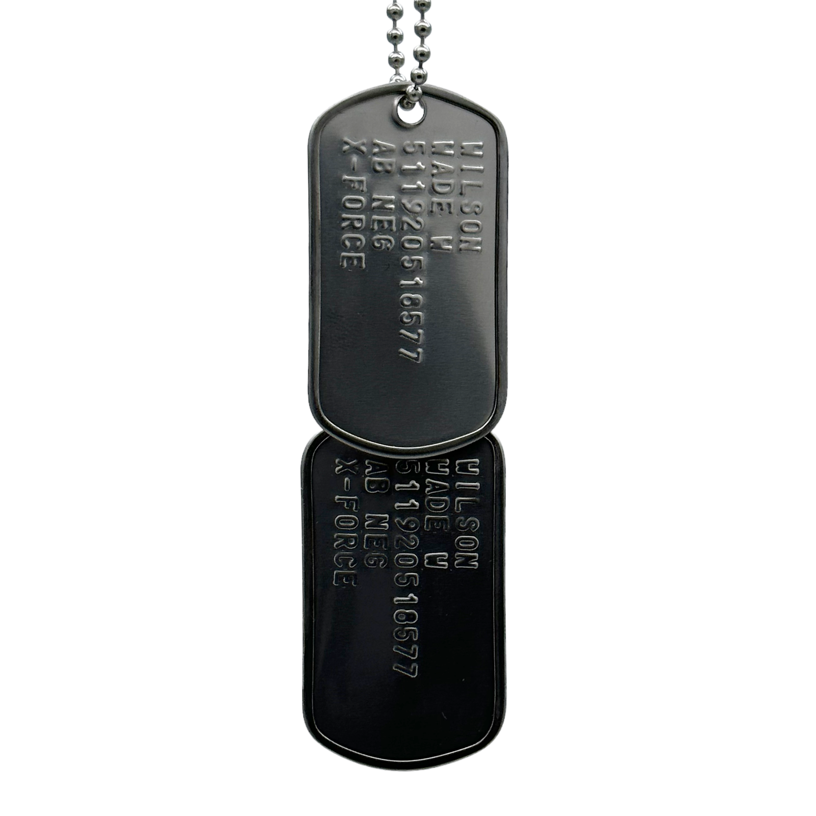 Wade Wilson Inspired Military Dog Tag Set - Costume Cosplay Prop Replica