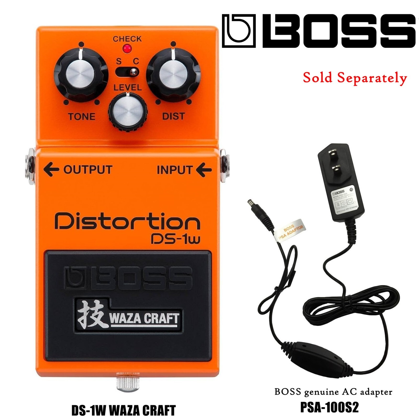 BOSS Effects Pedal Distortion DS-1W WAZA CRAFT Effects units