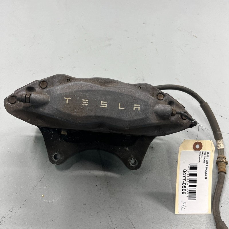 Used 2012-2019 Tesla Model S Front Left Driver Side Brake Caliper W/ Hose OEM Br