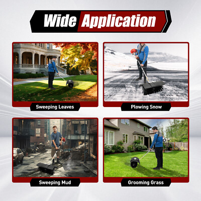 Sweeper 52cc 2Stroke Engine Sweeping Broom Turf Lawns Grass Lawn Sweeper Cleaner