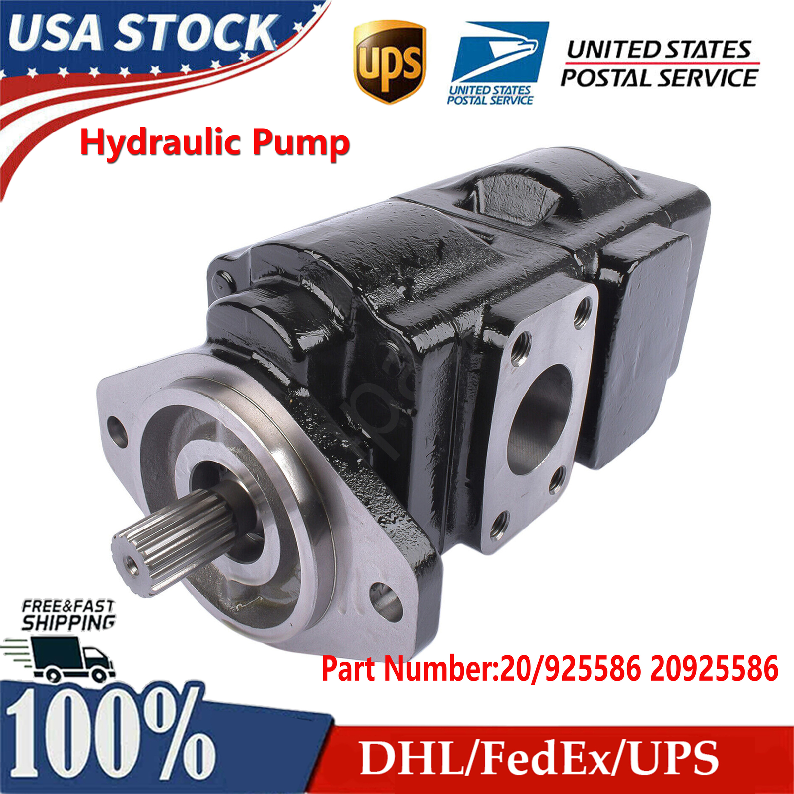 New Hydraulic Pump Replacement 20925586 for JCB 29/23 CC/REV