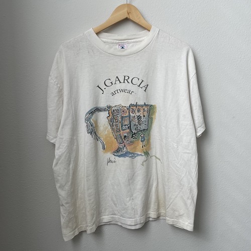 jerry garcia 90s vintage Tシャツ 1993 VTG JERRY GARCIA LIQUID BLUE T SHIRT MEDIUM GRATEFUL DEAD