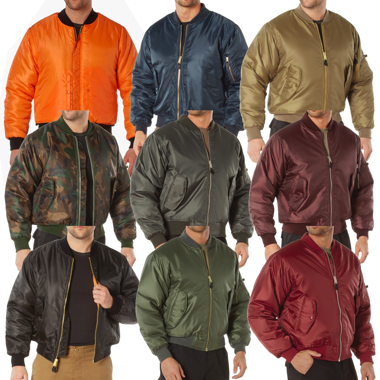 MA-1 Military Type Flight Jacket USAF Bomber Air Force MA-1 Military Type Flight Jacket USAF Bomber Air Force