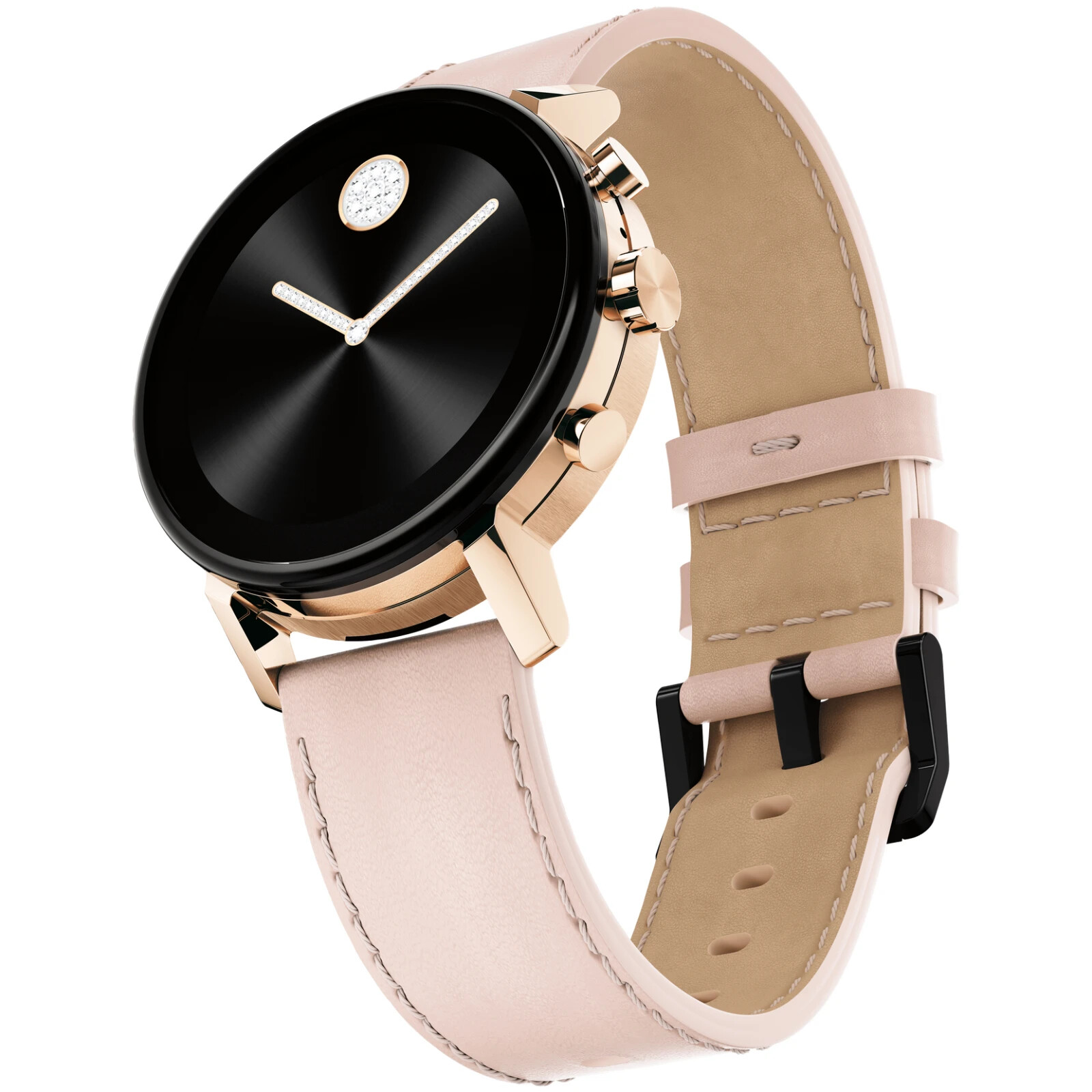 Pre-owned Movado Connect 2.0 Pink Leather Strap 40mm Smartwatch 3660023