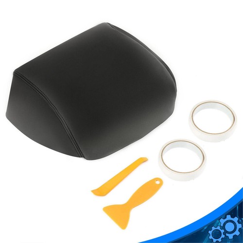Black Center Console Lid Armrest Vinyl Cover Fit Honda Pilot 2009 2010 2011-2015