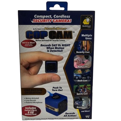 Cop Cam Compact Cordless Security Camera Atomic Beam