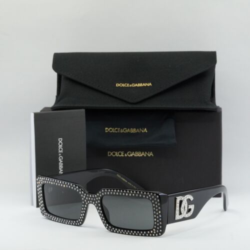 Pre-owned Dolce & Gabbana Dg4447b 501/87 Black/dark Grey 53-20-140 Sunglasses In Gray