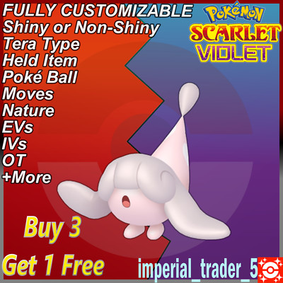 Pokémon Scarlet and Violet   Shiny Hatenna   W/ Best 6IV Customizable