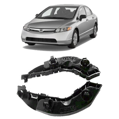 Front Bumper Retainer Bracket Support set 2pcs For 2006 2011 Honda Civic Sedan