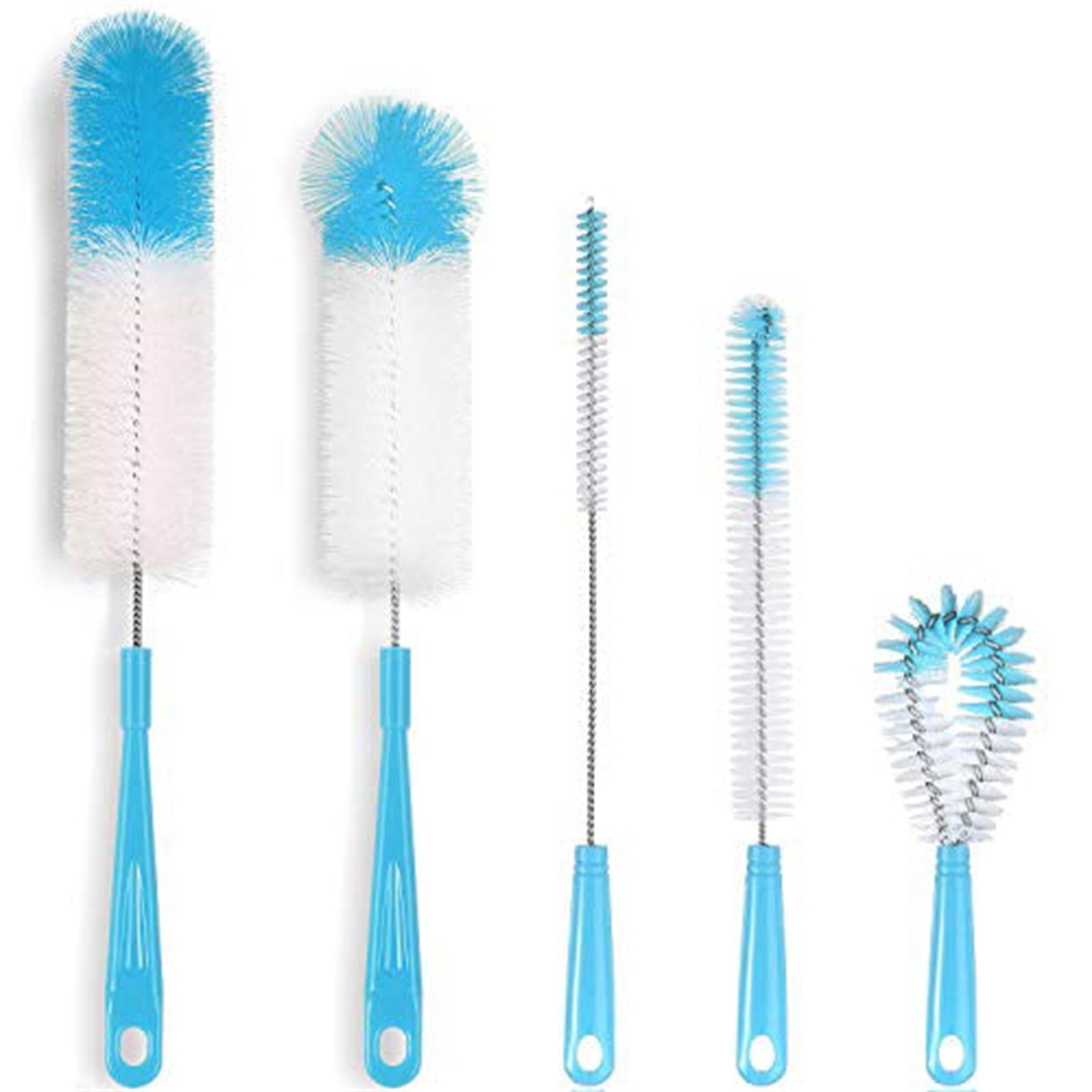 5 Pcs Bottle Cleaning Brush Set Long Handle Water Bottle Straw Cleaner Scrub