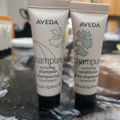 NEW! AVEDA Shampure Nuturing Shampoo & Conditioner Travel Trial Size Set .34 Oz