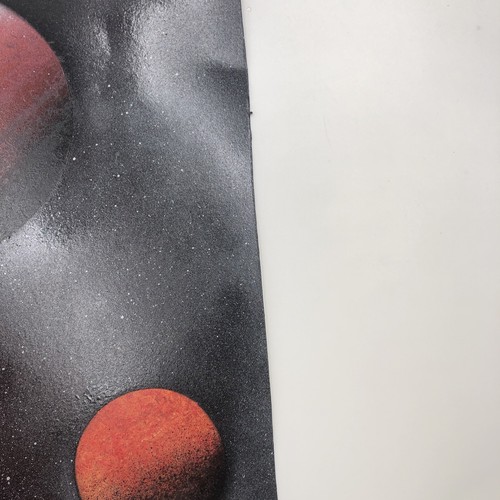(Brand-New) Space Spray Paint Art Original Signed Poster-board