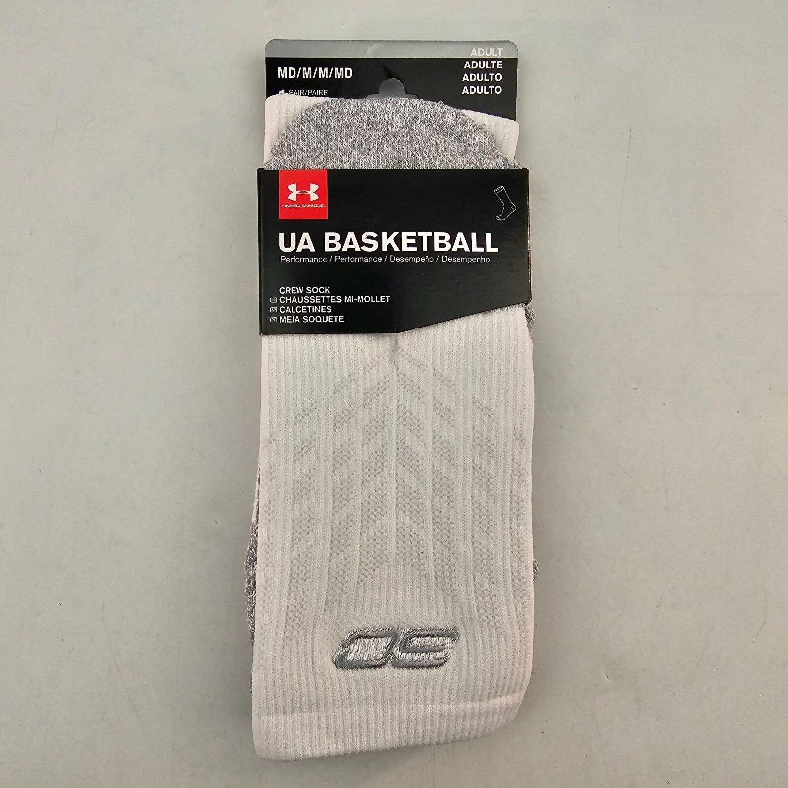 Mens Medium White Grey