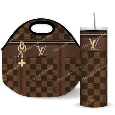 20oz tumbler with matching lunch tote