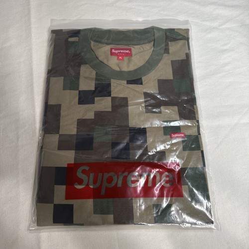 Supreme Small Box L/S Long sleeve Tee Olive Digi Camo NEW