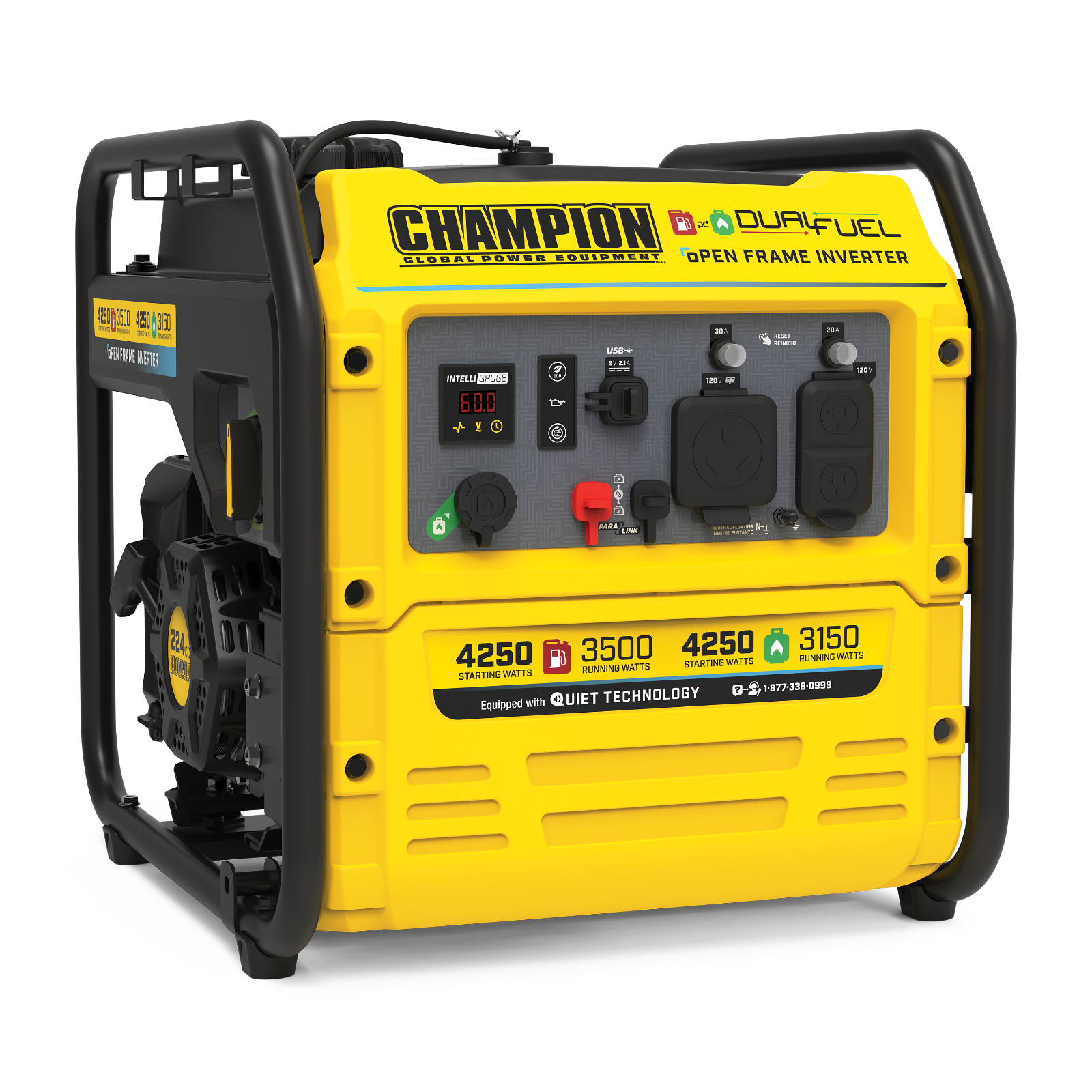 200977- 3500/4250w Champion Dual Fuel Digital Hybrid Open Frame Inverter