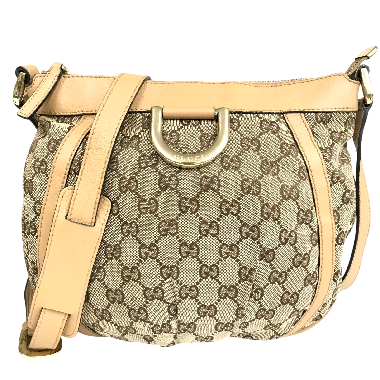 Auth Gucci Shoulder Bag Abbey GG Logo 203257 Crossbody Canvas