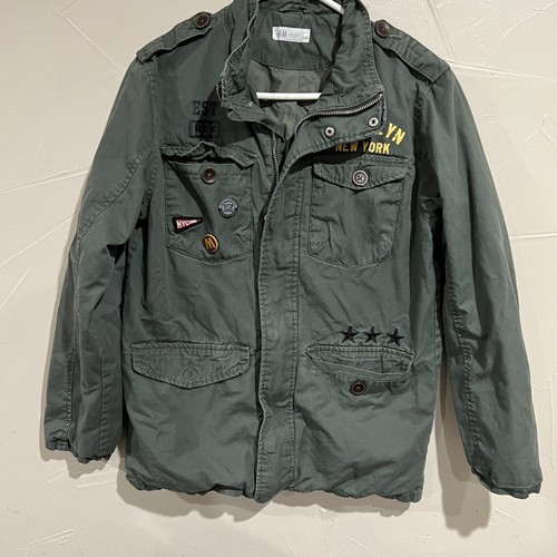 ジャケット・アウター RHC Military Shirt Jacket Military Jacket Mens XL Embroidered Fatigue Combat