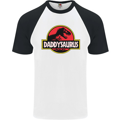 Daddysaurus Camiseta De Béisbol Para Hombre S/S Divertida Del Día Del Padre