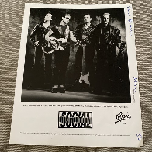 Social Distortion Press Photo 8x10”, Mike Ness, John Maurer