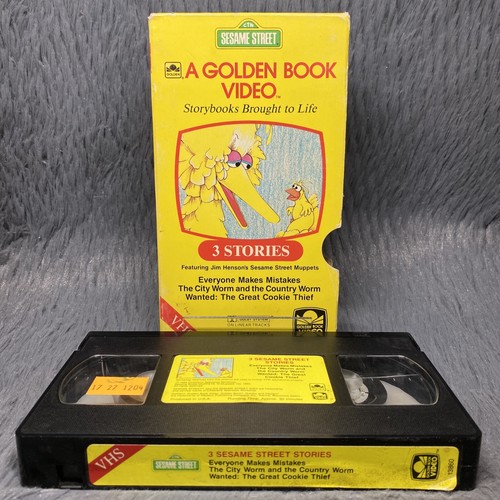 Sesame Street Golden Book Video VHS 1985 3 Stories Jim