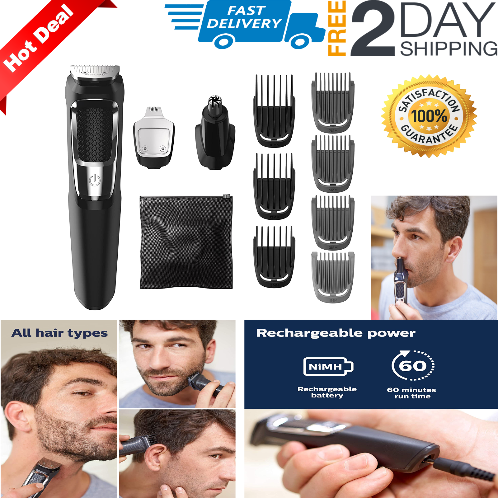 how to cut hair with norelco trimmer