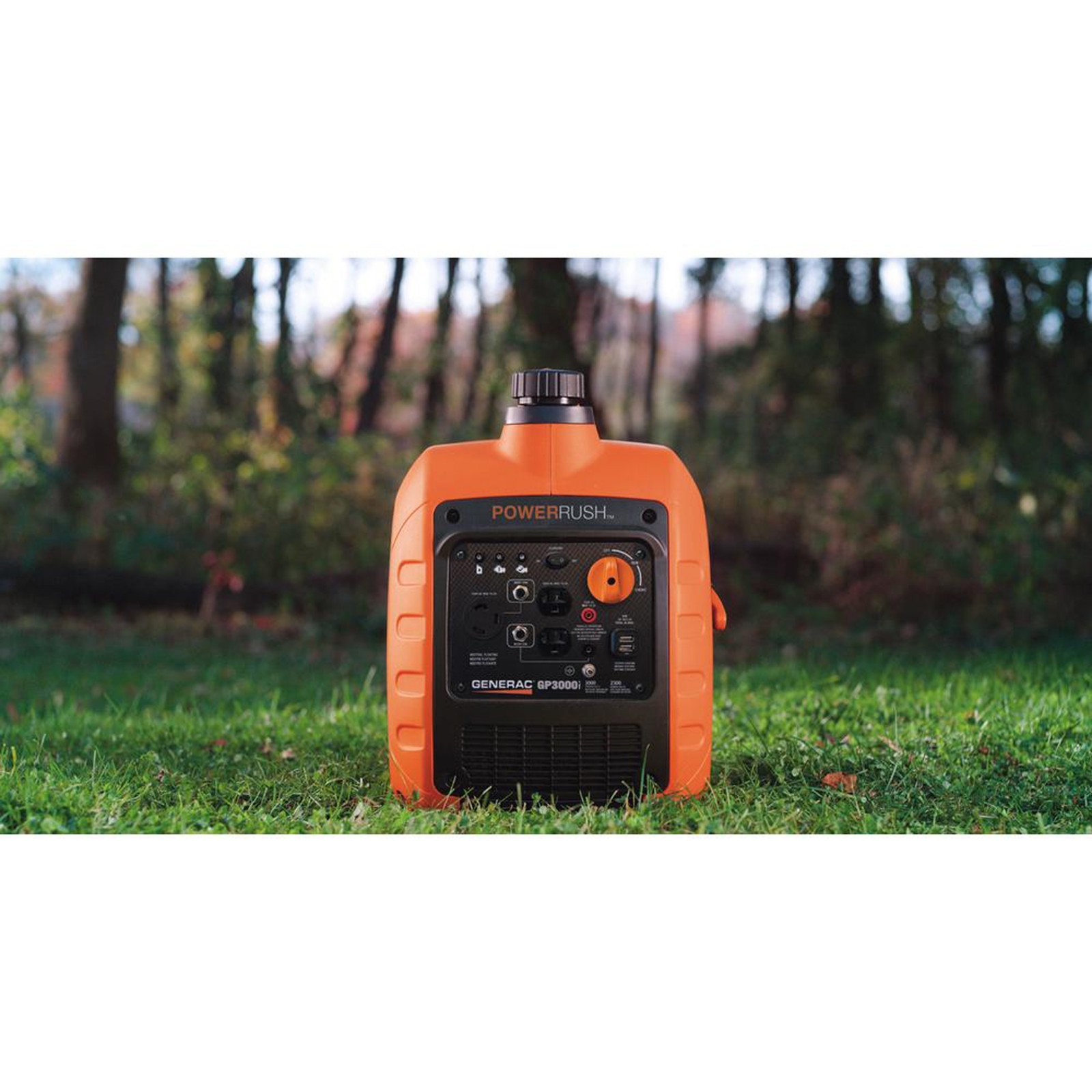 Generac Inverter Generator 3000-Watt Gas Powered Recoil Start Low Oil Shutdown