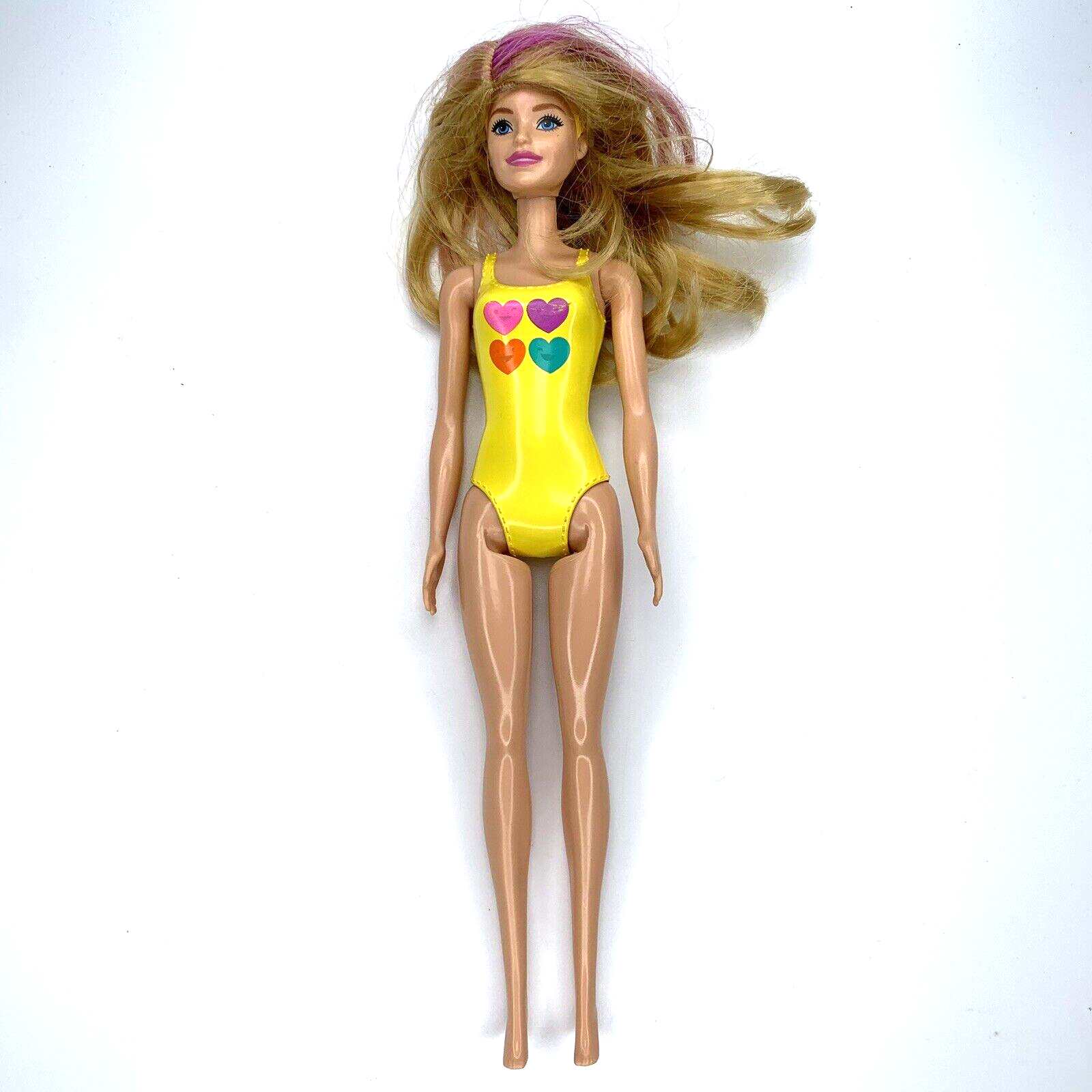 2019 Color Reveal Slumber Party Barbie Doll Yellow Hearts