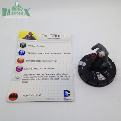 Heroclix Batman: Arkham Origins set The Joker Thug #006 Common figure w/card!