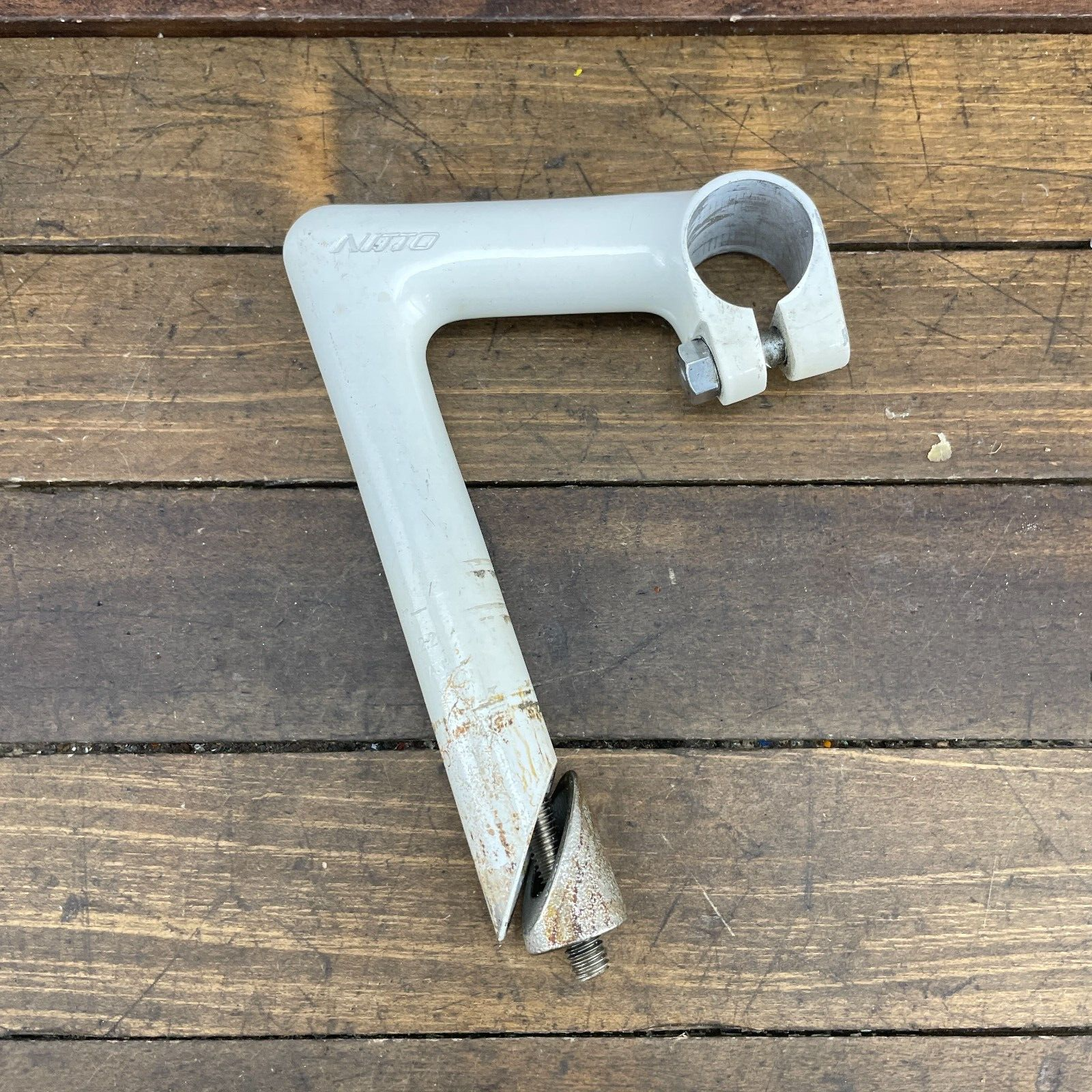 Vintage Nitto Stem 90 mm 26.0 mm White Lightning 22.2 mm 1in Quill