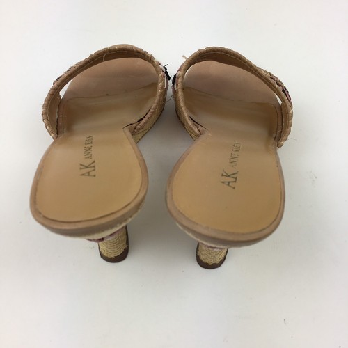 Ak Anne Klein Woman Heels Size 6.5 Machallice Multicolored Floral Slip On Wedges