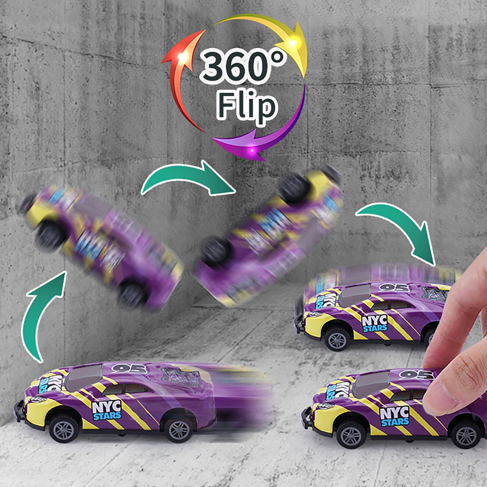 1 Pcs Stunt Toy Car, Jumping Stunt Gas Remote Control Car for Adults 100 Mph