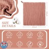 SmoothNovelty 8 Pcs Baby Washcloths for Newborn 12 x 12 Inch Muslin Face Towels Cotton Absorbent for Delicate Skin Soft Muslin Cloth Reusable Baby Registry as Shower Gift, 4 Colors (Pink Color)
