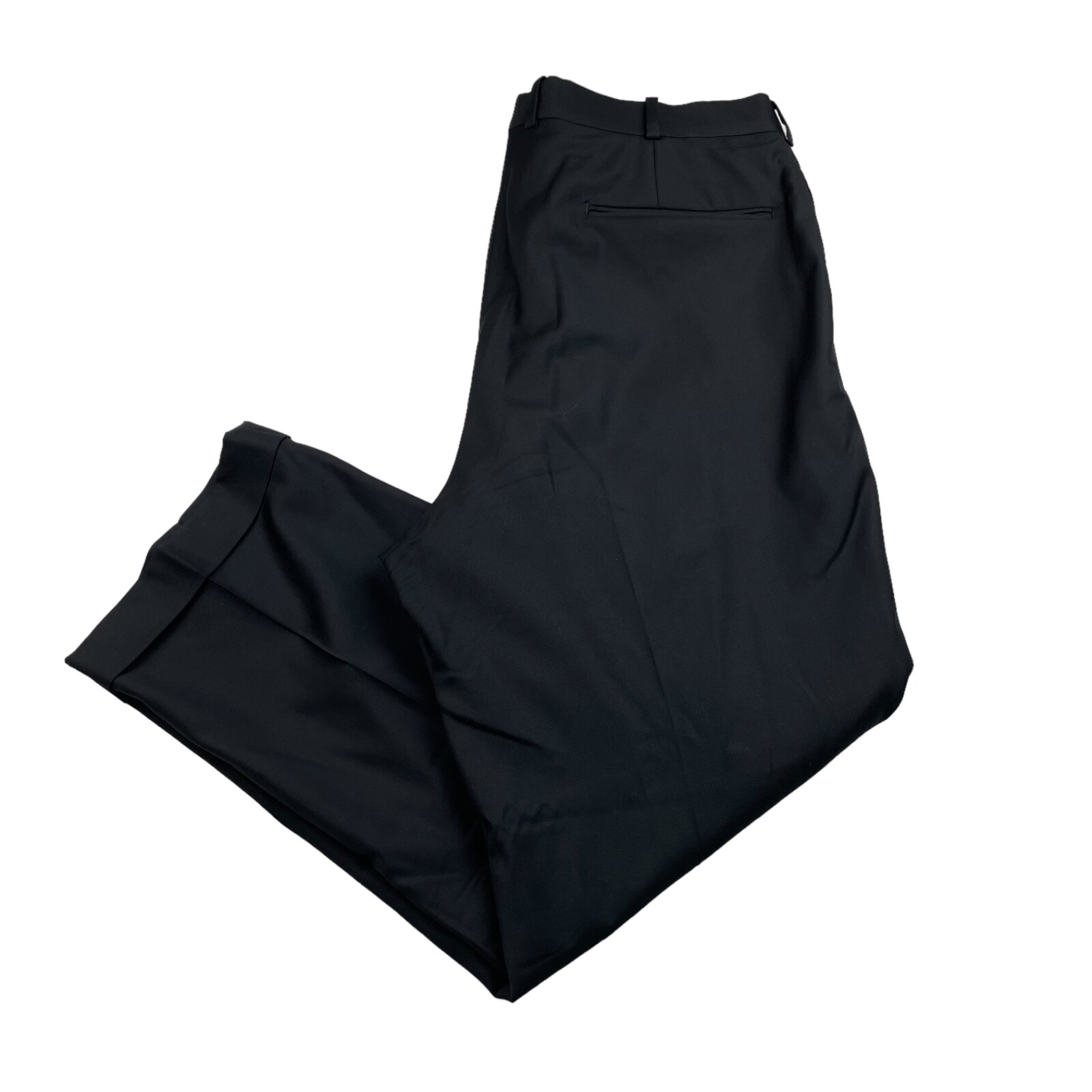 Holland & Sherry Men's 100% Wool Pleated Dress Pants Black Holland & Sherry Men's 100% Wool Pleated Dress Pants Black