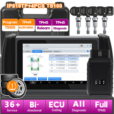 XTOOL IP819TP Auto TPMS TS100 Programming Relearn Diagnostic Car OBD2 Scanner