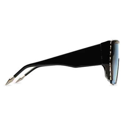 Pre-owned Dita Subdrop Dts 429-a-01 Black - Silver Cobalt Blue Lens Large Sunglasses